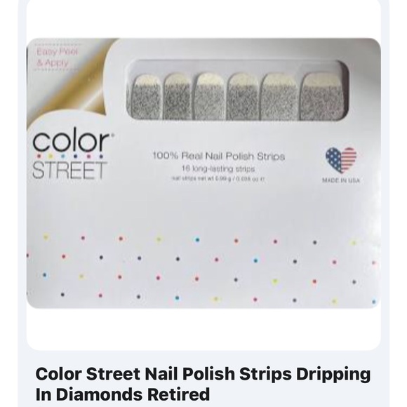 Color Street Other - Color Street Dripping in Diamonds Silver Glitter Ombre French Tips NEW